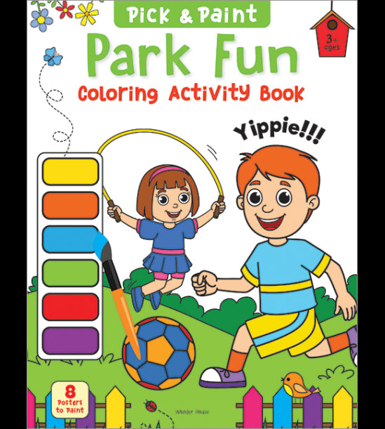 Pick and Paint Coloring Activity Book For Kids: Park fun
