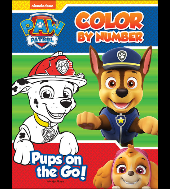 Pups on the Go: Paw Patrol, Color By Number Activity Book