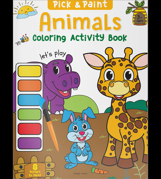 Pick and Paint Coloring Activity Book For Kids: Animals