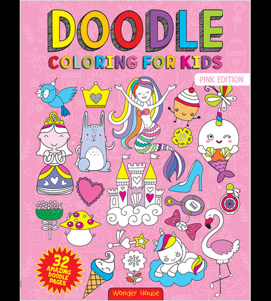 Doodle Coloring for Kids (Pink Edition)